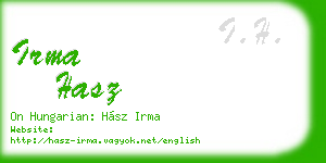 irma hasz business card